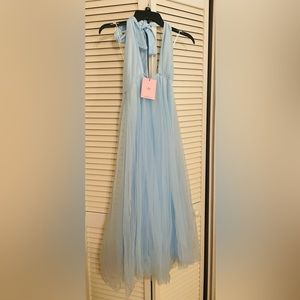 Hello Molly blue halter dress size Medium NWOT